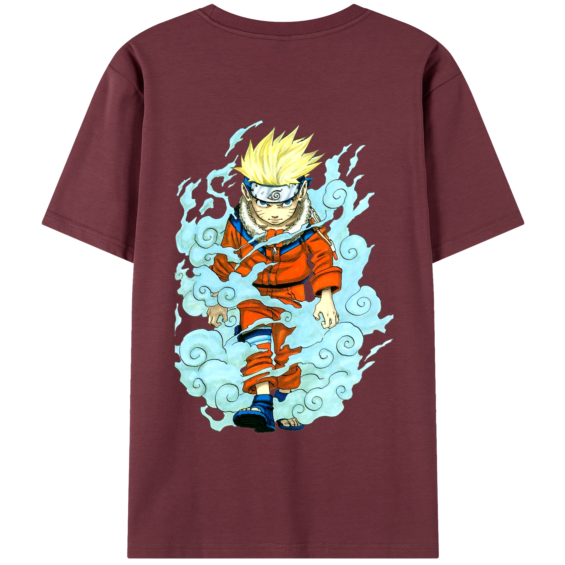 （画像用） NARUTO -ナルト- うずまき ナルト Uzumaki Naruto 綿100％半袖Tシャツ（背面プリント）